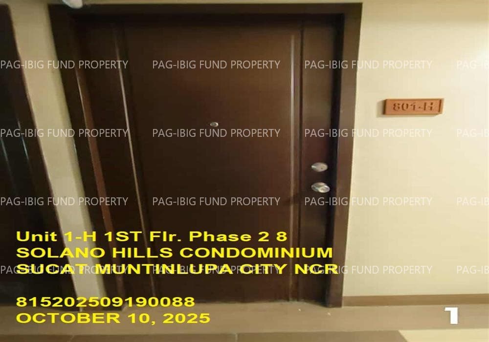 32.5 sq m condo unit at Solano Hills Phase 2 (Bldg 8), Muntinlupa — photo 1 of 1