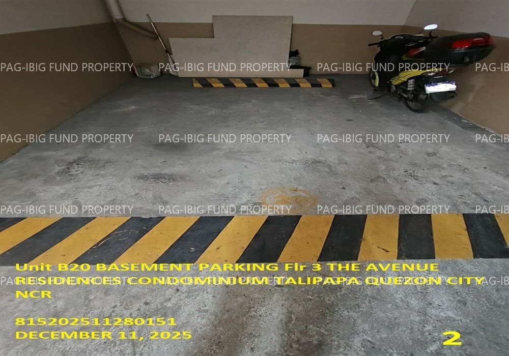 12.5 sq m condominium parking slot at The Avenue Residences Condominium, Quezon City — photo 1 of 1